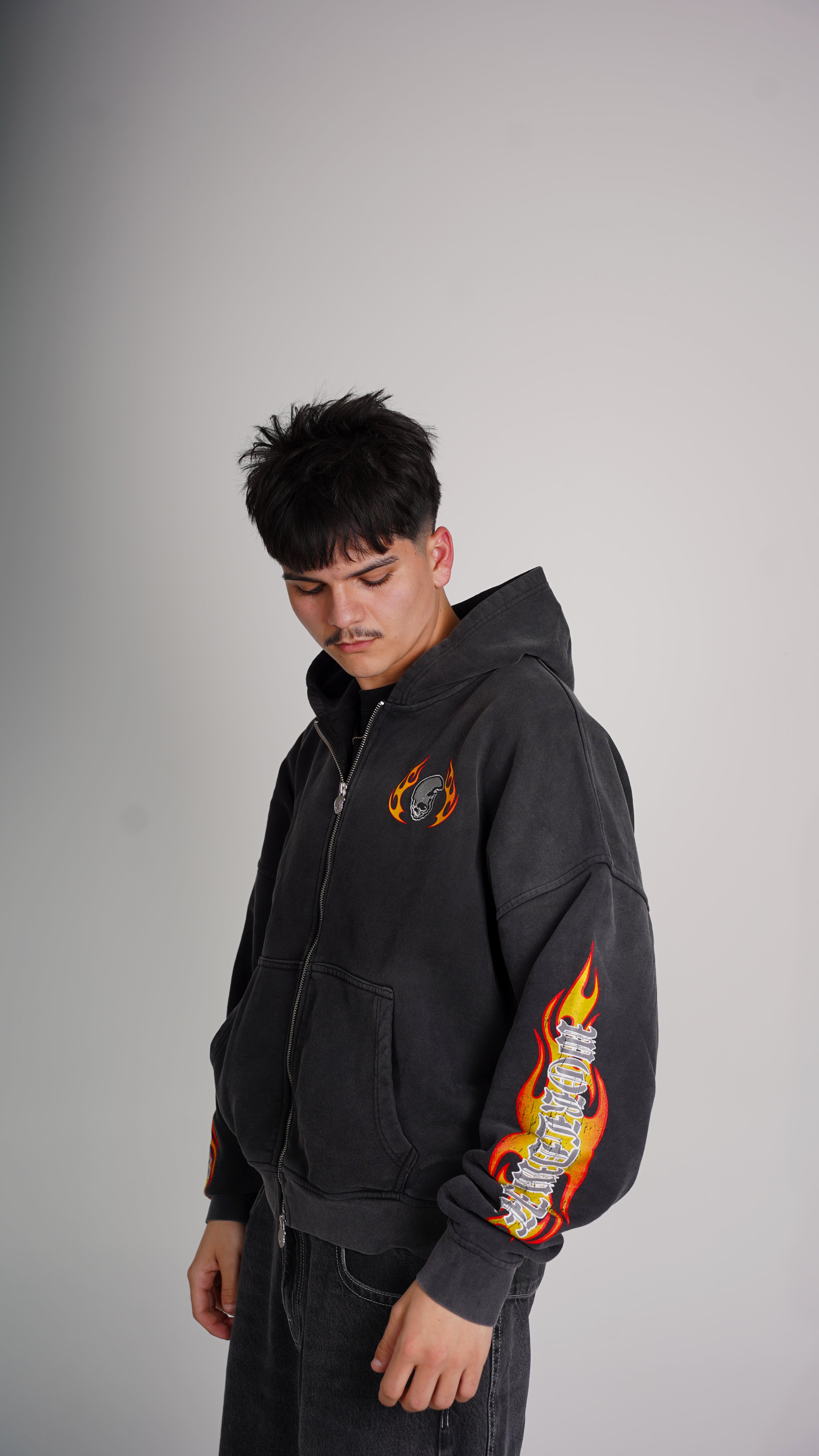 "Flame Logo" Vintage Black